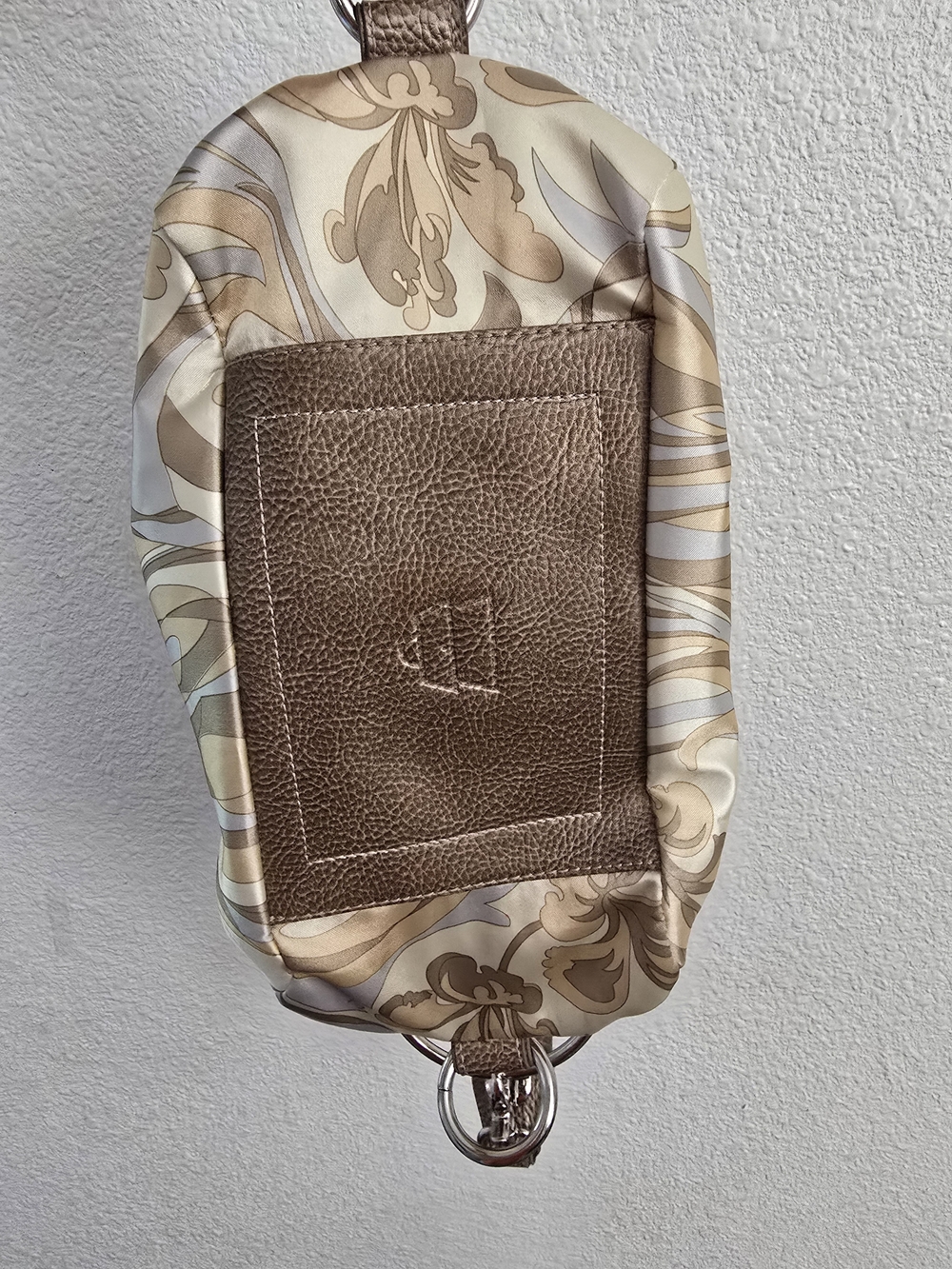 Kathy Van Zeeland Beige Cream Patterned Shoulder Bag with Metallic Trim - Picture 8 of 16